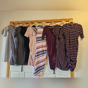 Lot of 9 short sleeve Maternity Pregancy Dresses.
